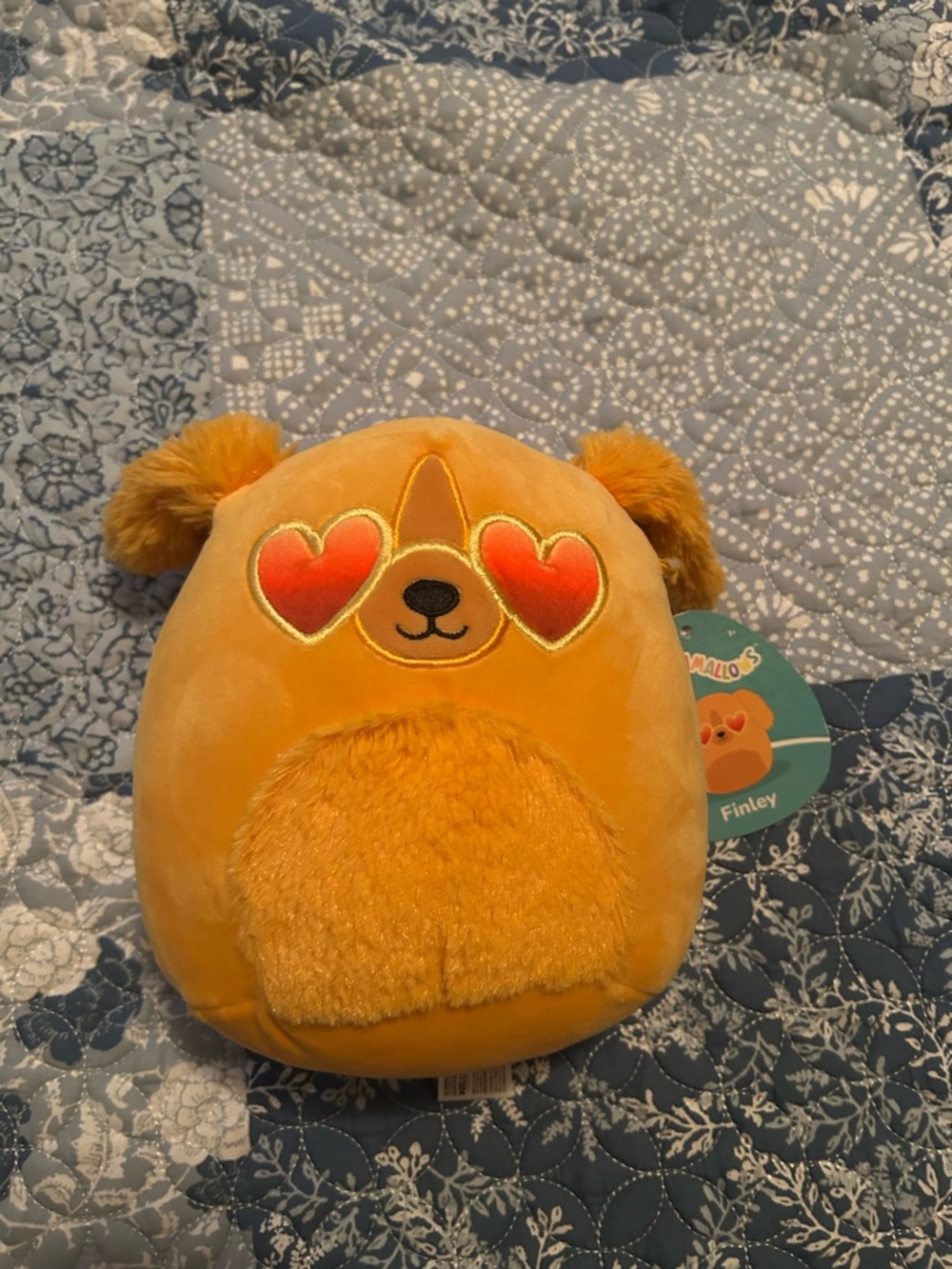 Finley Orange Plush with Heart-Eyes